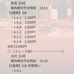 2025年1月8日「レジェンド3」買い目