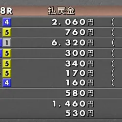 多摩川8R結果