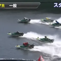 1周目1Mを抜けた際のレース風景