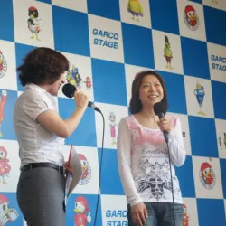 金田幸子がG1で優勝した際の報告会の様子